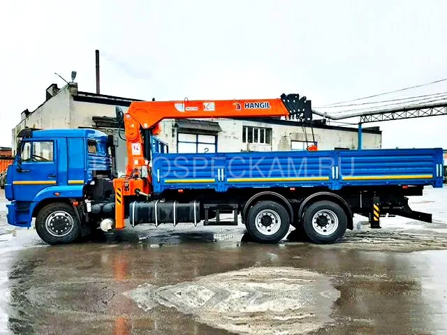 КАМАЗ 65117 бортовой с КМУ Hangil HGC 986